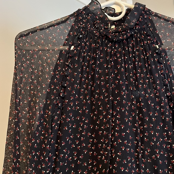 Nicholas never worn long sleeve floral turtleneck dress size 4 - Picture 2 of 4